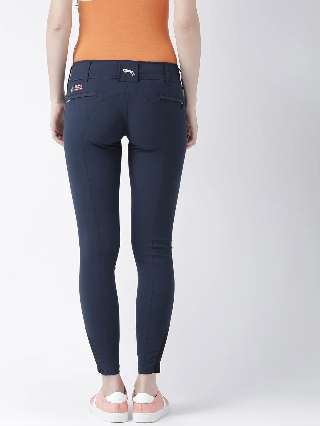 Women Navy Blue Slim Fit Trouser