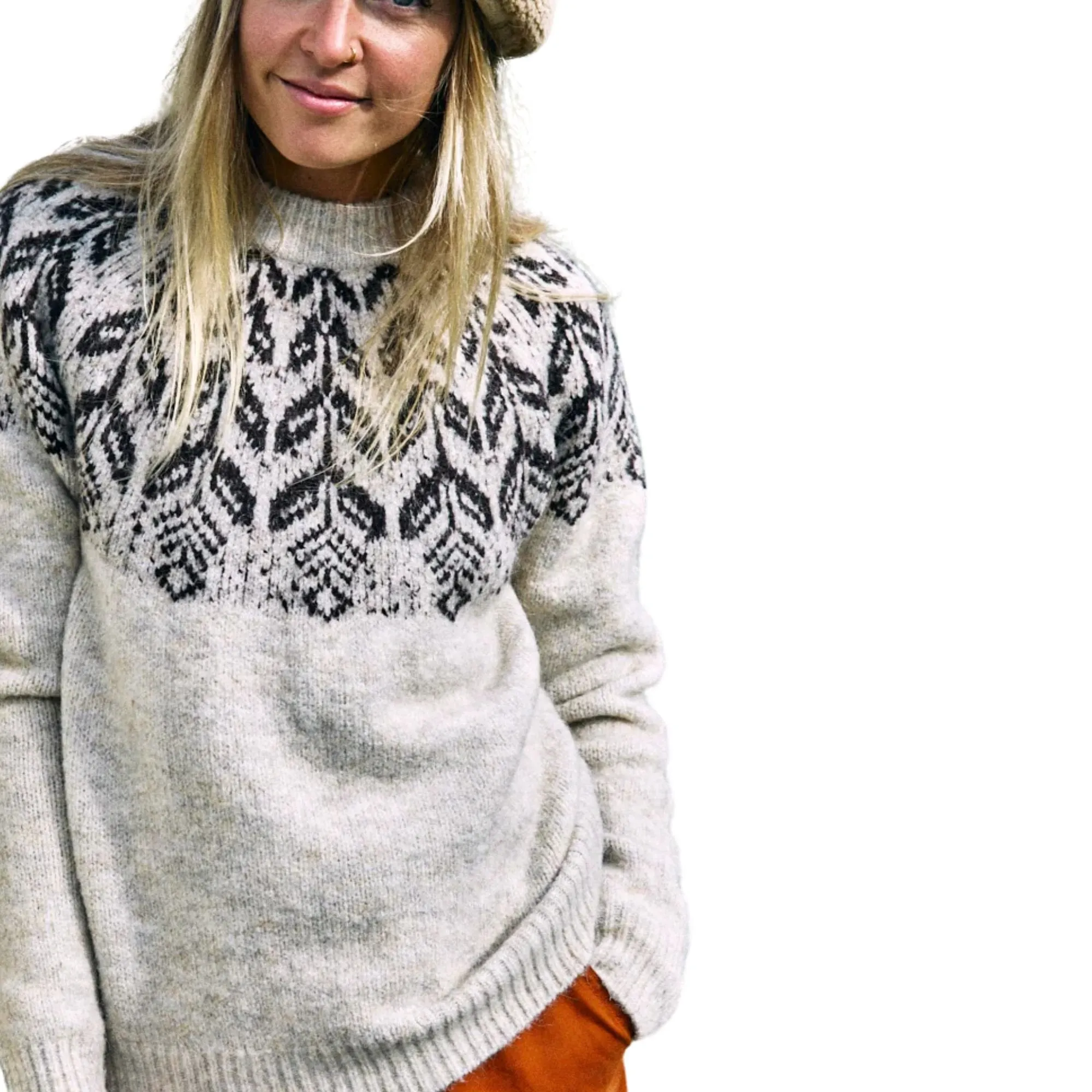 Womens Fairisle Knitted Jumper