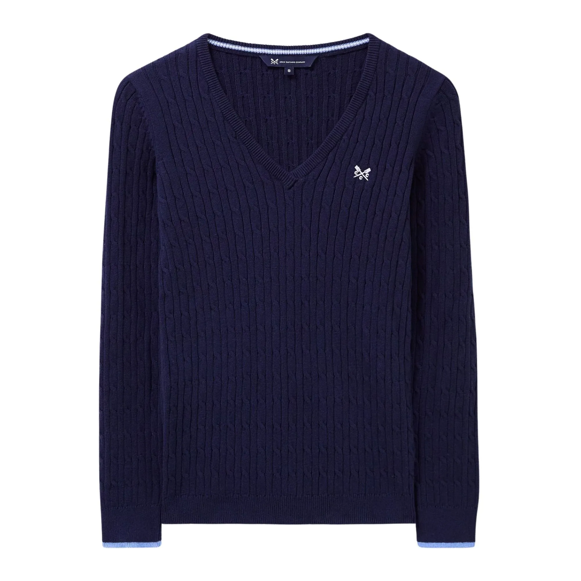 Womens Heritage V Neck Cable Jumper